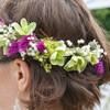 Haarschmuck aus Blumen.